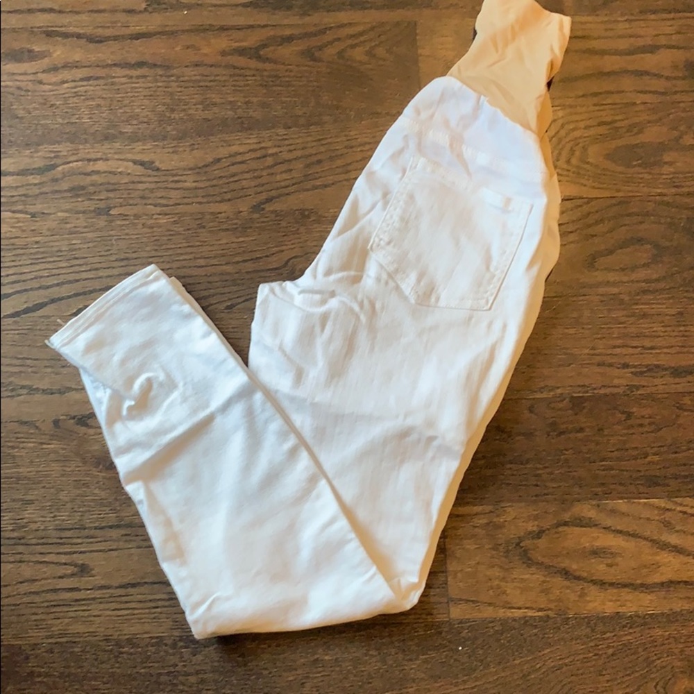 Luxe White maternity jeans